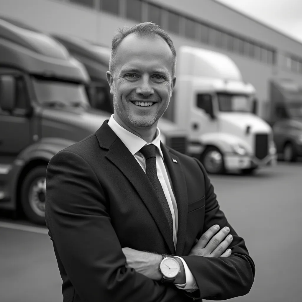 Fleet director client smiling